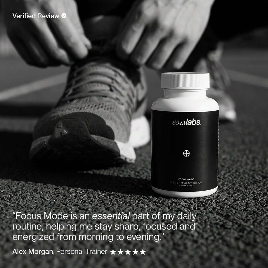 ESISLABS Focus Mode capsules in premium packaging, designed for mental clarity and daily wellness.